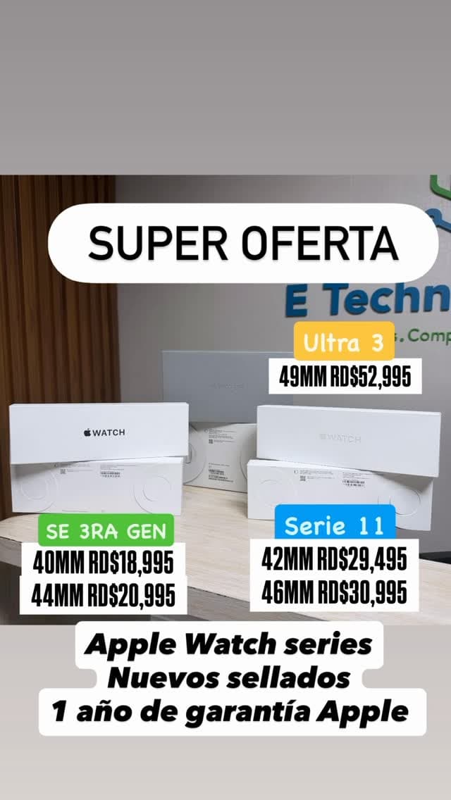 VEN & APROVECHA DE NUESTRAS SIGUIENTES SUPER OFERTAS DE APPLE WATCH ⌚️✅

DISPONIBLES PARA ENTREGA IN